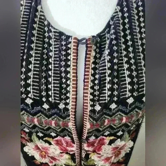 Johnny Was Matilda Button Down Dress | Royal Purple Mid-Length Duster Gown - Picture 9 of 12